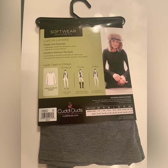 Brand new grey cuddleduds shirt - Picture 3 of 3